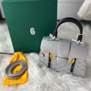 Goyard Saigón Mini Limited Edition Silver Calfskin Leather